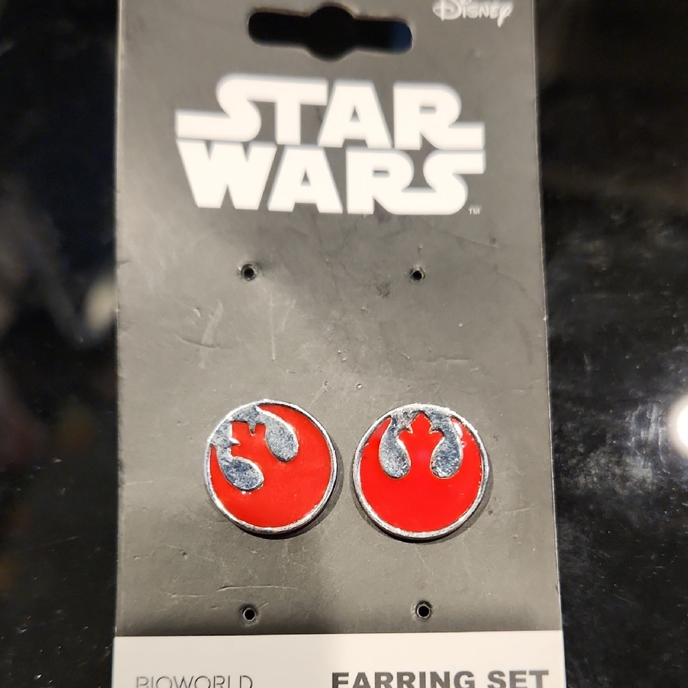 Disney Star Wars Red and Silver Earrings